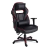 Alera Racing Style Ergonomic Gaming Chair, Supports 275 Lb, 15.91" To 19.8" Seat Height, Black/Red Trim Seat/Back, Black/Red Base