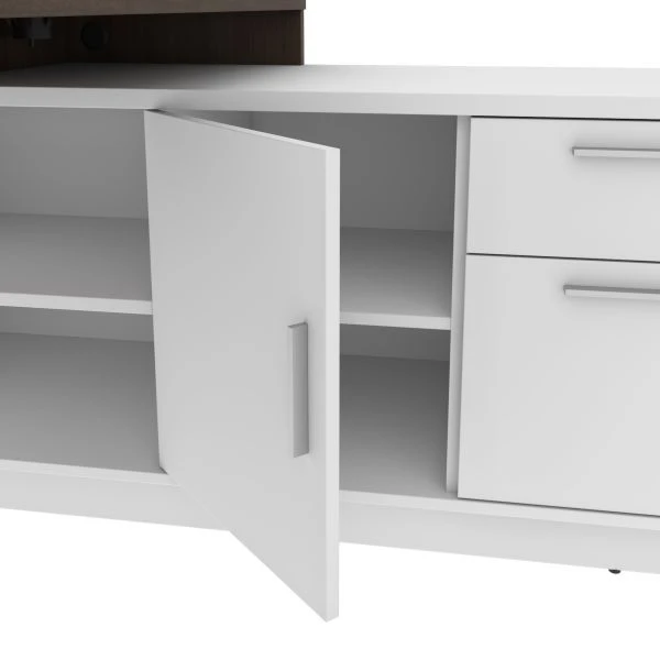 Bestar Equinox L-Shaped Desk - Antigua & White 5 Bestar Equinox L-Shaped Desk - Antigua & White - Image 5