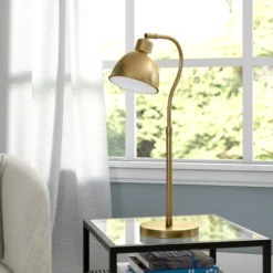 Vincent 25.13" Tall Table Lamp With Metal Shade In Brass/Brass -office furniture sale d529142999c3e79fd425d4fc3767b1f95c