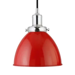 Madison 8" Wide Pendant With Metal Shade In Poppy Red/Polished Nickel/Poppy Red 11 Madison 8" Wide Pendant With Metal Shade In Poppy Red/Polished Nickel/Poppy Red -office furniture sale d554f843df4473b26e19dcd53b6045912c