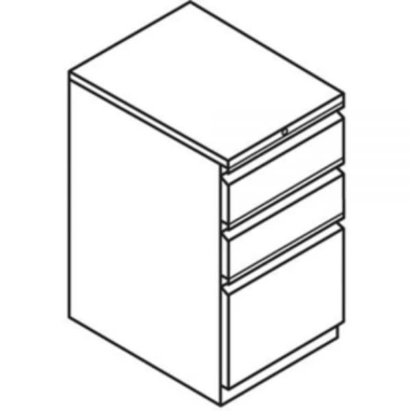 HON Brigade Mobile Pedestal With Pencil Tray Insert, Left/Right, 3-Drawers: Box/Box/File, Letter, Charcoal, 15" X 22.88" X 28" 2 HON Brigade Mobile Pedestal With Pencil Tray Insert, Left/Right, 3-Drawers: Box/Box/File, Letter, Charcoal, 15" X 22.88" X 28" - Image 2