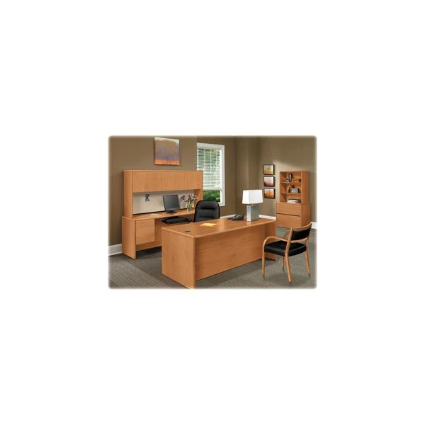 HON 10700 Series "L" Workstation Desk With Three-Quarter Height Pedestal On Left, 66" X 30" X 29.5", Harvest 6 HON 10700 Series "L" Workstation Desk With Three-Quarter Height Pedestal On Left, 66" X 30" X 29.5", Harvest - Image 6