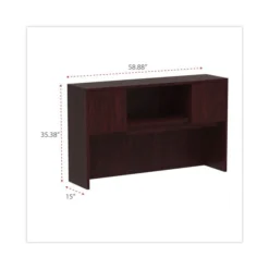 Alera Valencia Series Hutch With Doors, 4 Compartments, 58.88w X 15d X 35.38h, Mahogany 9 Alera Valencia Series Hutch With Doors, 4 Compartments, 58.88w X 15d X 35.38h, Mahogany -office furniture sale d57521fcd06b218e02b5067676f95e940b