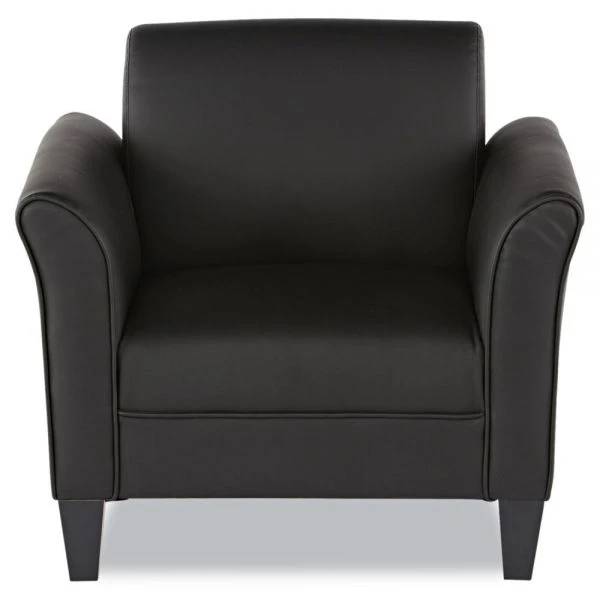 Alera Reception Lounge Sofa Series Club Chair, 35.43" X 30.7" X 32.28", Black Seat, Black Back, Black Base 2 Alera Reception Lounge Sofa Series Club Chair, 35.43" X 30.7" X 32.28", Black Seat, Black Back, Black Base - Image 2