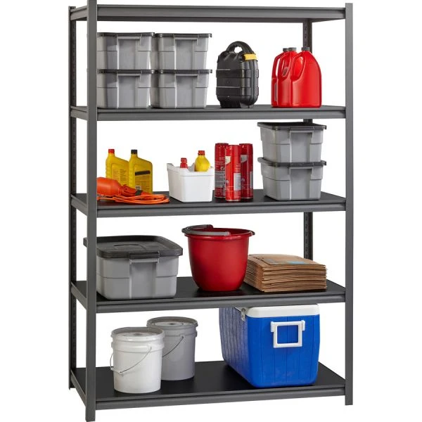 Lorell 3,200 Lb Capacity Riveted Steel Shelving 4 Lorell 3,200 Lb Capacity Riveted Steel Shelving - Image 4