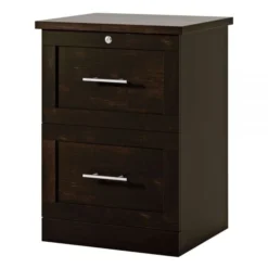 2-Drawer 17"D Vertical File Cabinet, Peppered Black