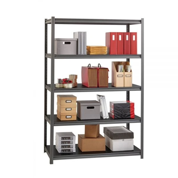 Lorell 3,200 Lb Capacity Riveted Steel Shelving 2 Lorell 3,200 Lb Capacity Riveted Steel Shelving - Image 2
