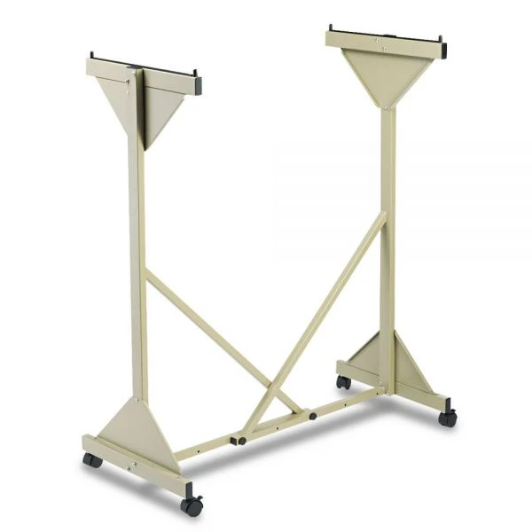 Safco Mobile Plan Center Sheet Rack, 18 Hanging Clamps, 43.75w X 20.5d X 51h, Sand 4 Safco Mobile Plan Center Sheet Rack, 18 Hanging Clamps, 43.75w X 20.5d X 51h, Sand - Image 4