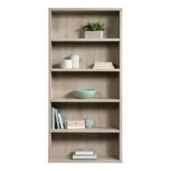 Sauder Optimum Bookcase, 73-1/2"H, 5 Shelves, Chalked Chestnut -office furniture sale d6d6f2d3ce65f365703f1f5b459eb14cc7