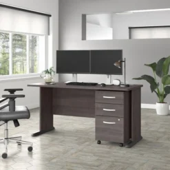 Bush Business Furniture Studio A 60W Computer Desk With 3 Drawer Mobile File Cabinet In Storm Gray 12 Bush Business Furniture Studio A 60W Computer Desk With 3 Drawer Mobile File Cabinet In Storm Gray -office furniture sale d6e2e7e56cf27ba6b63b98293b837ddf2e