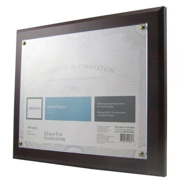 Award Plaque, 8-1/2" X 11", Mahogany 3 Award Plaque, 8-1/2" X 11", Mahogany - Image 3