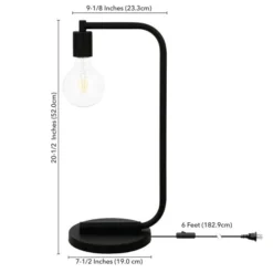 Morgan 20" Tall Arc Table Lamp With No Shade In Blackened Bronze/No Shade -office furniture sale d723787dfc350a30b2ffea8e7bcc7873eb