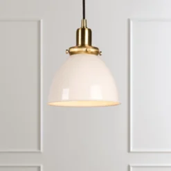 Madison 8" Wide Pendant With Metal Shade In Pearled White/Brass/Pearled White 15 Madison 8" Wide Pendant With Metal Shade In Pearled White/Brass/Pearled White -office furniture sale d7b87fc6829041d280b6a6502e9f9658c1