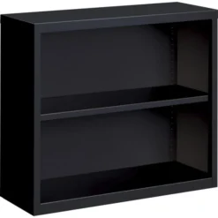 Lorell Fortress Series 2-Shelf Metal Bookcase