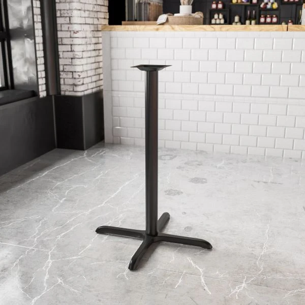Beverly 30'' X 30'' Restaurant Table X-Base With 3'' Dia. Bar Height Column 1 Beverly 30'' X 30'' Restaurant Table X-Base With 3'' Dia. Bar Height Column
