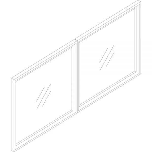 Lorell Wall-Mount Hutch Frosted Glass Door 6 Lorell Wall-Mount Hutch Frosted Glass Door - Image 6