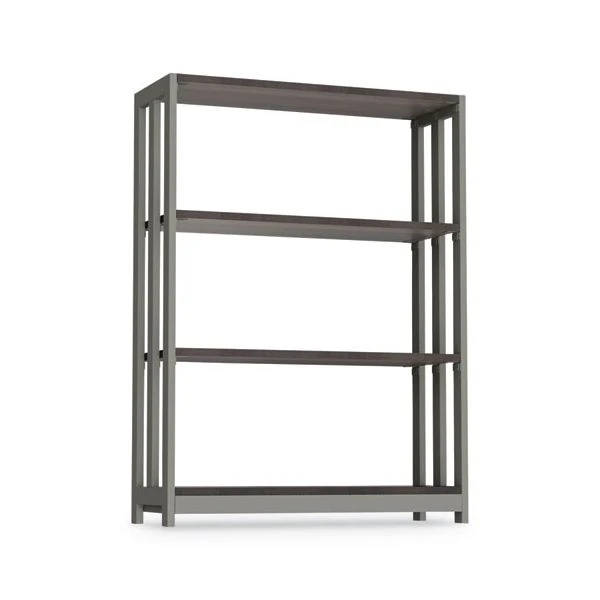 Linea Italia Trento Line Bookcase, Three-Shelf, 31.5w X 11.63d X 43.25h, Mocha 7 Linea Italia Trento Line Bookcase, Three-Shelf, 31.5w X 11.63d X 43.25h, Mocha - Image 7
