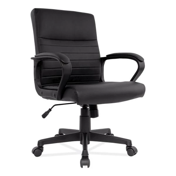 Alera Breich Series Manager Chair, Supports Up To 275 Lbs, 16.73" To 20.39" Seat Height, Black Seat/Back, Black Base 1 Alera Breich Series Manager Chair, Supports Up To 275 Lbs, 16.73" To 20.39" Seat Height, Black Seat/Back, Black Base