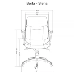 Serta Smart Layers Siena Bonded Leather Mid-Back Manager's Chair, Black -office furniture sale d8fb08b0d8329323c9c121ba53d4388f34