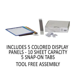 Durable VARIO Magnetic Wall Reference System, 5 Panels/Pockets, Assorted Borders 15 Durable VARIO Magnetic Wall Reference System, 5 Panels/Pockets, Assorted Borders -office furniture sale d9373e689ece49eb9d14418245ab600980