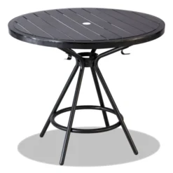 Safco CoGo Tables, Steel, Round, 36" Diameter X 29.5h, Black, Ships In 1-3 Business Days