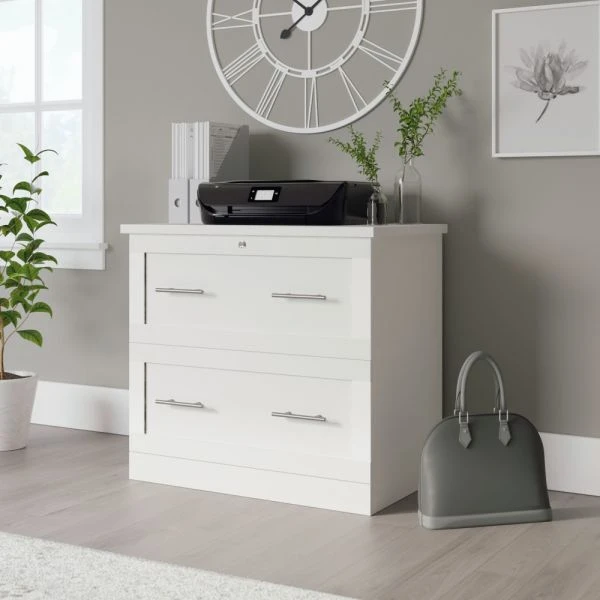 2-Drawer 30"W Lateral File Cabinet, White 8 2-Drawer 30"W Lateral File Cabinet, White - Image 8