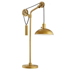 Neo 33.5" Tall Spoke Wheel Pulley System Table Lamp With Metal Shade In Brass/Brass 16 Neo 33.5" Tall Spoke Wheel Pulley System Table Lamp With Metal Shade In Brass/Brass -office furniture sale da15579b69e3d2644d3d6c1e673f58f92a