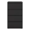 Alera Lateral File, 4 Legal/Letter-Size File Drawers, Black, 30" X 18.63" X 52.5"