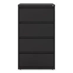 Alera Lateral File, 4 Legal/Letter-Size File Drawers, Black, 30" X 18.63" X 52.5"