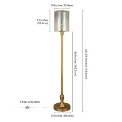 Numit 68.75" Tall Floor Lamp With Glass Shade In Brass/Mercury Glass -office furniture sale da809b76c2b75273074d2afaf8416497d4