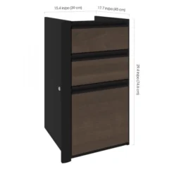 Bestar Connexion Pedestal In Antigua & Black -office furniture sale da9ca69d4f5809f31ba7135da90c0d2a2d