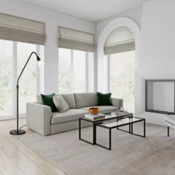 Challice Arc Floor Lamp With Glass Shade In Blackened Bronze/Clear -office furniture sale dbe1ed4075be55bfd4d394e1ab4887a27c