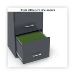 Alera Soho Vertical File Cabinet, 3 Drawers: Pencil/File/File, Letter, Charcoal, 14" X 18" X 26.9" -office furniture sale dc17edfccd0ff4fc2a6f680cebacf7e8d9