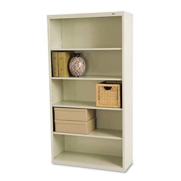 Tennsco Metal Bookcase, Five-Shelf, 34.5w X 13.5d X 66h, Putty 1 Tennsco Metal Bookcase, Five-Shelf, 34.5w X 13.5d X 66h, Putty