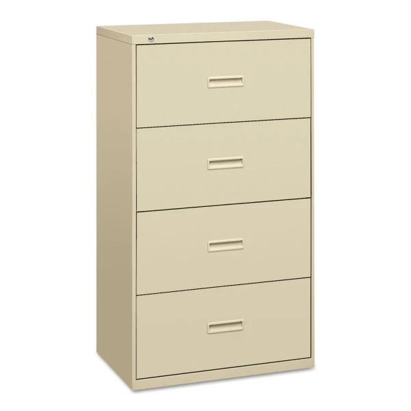 HON 400 Series Four-Drawer Lateral File, Letter/Legal/A4, 30w X 18d X 52.5h, Putty 1 HON 400 Series Four-Drawer Lateral File, Letter/Legal/A4, 30w X 18d X 52.5h, Putty