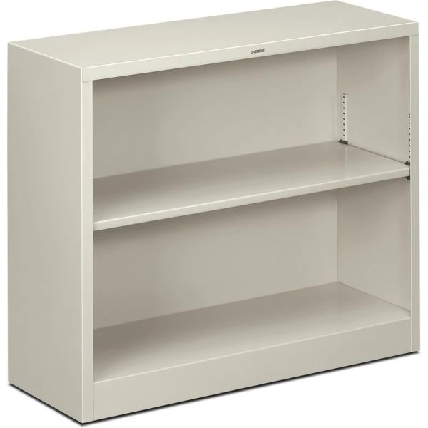 HON Metal Bookcase, Two-Shelf, 34.5w X 12.63d X 29h, Light Gray 3 HON Metal Bookcase, Two-Shelf, 34.5w X 12.63d X 29h, Light Gray - Image 3