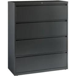 Lorell 4 Drawer Lateral File, Legal/Letter/A4, 42" Wide, Charcoal