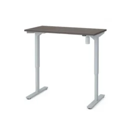 Bestar 24" X 48" Electric Height Adjustable Table In Bark Gray
