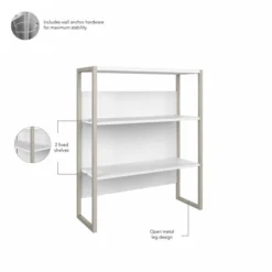 Bush Business Furniture Hybrid 36W Bookcase Hutch In White -office furniture sale dd56cef98428b70e0d665106fceff74553