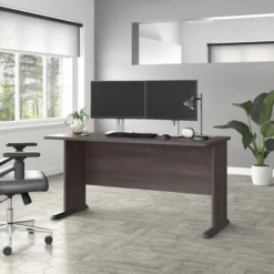 Bush Business Furniture Studio A 60W Computer Desk In Storm Gray -office furniture sale dda17626d2b05e339f4cf208451d7fe578