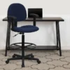 Flash Furniture Fabric Ergonomic Drafting Chair With Height Adjustable Arms