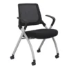 WorkPro AnyPlace Folding Nesting Chairs, Black, Pack Of 2 Chairs