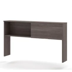 Bestar Pro-Linea Hutch With Sliding Door In Bark Gray