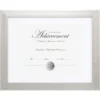 Burnes Brushed Silver Document Frame