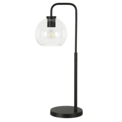 Harrison 27" Tall Arc Table Lamp With Glass Shade In Blackened Bronze/Clear 10 Harrison 27" Tall Arc Table Lamp With Glass Shade In Blackened Bronze/Clear -office furniture sale df93afc5b15b6a88160fecac4e94c05931
