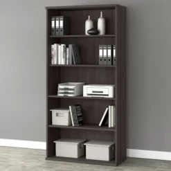 Bush Business Furniture Studio A Tall 5 Shelf Bookcase In Storm Gray 10 Bush Business Furniture Studio A Tall 5 Shelf Bookcase In Storm Gray -office furniture sale dfa8f35a42f585fa7dbbb40c50b48152f2
