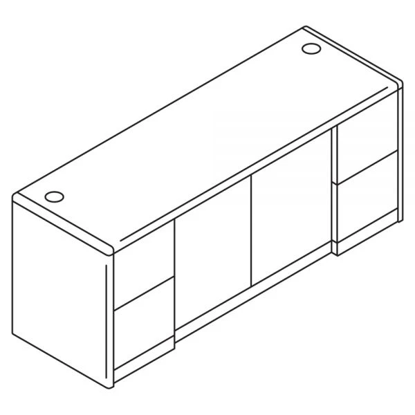 HON 10700 Series Credenza W/Doors, 72w X 24d X 29.5h, Mahogany 2 HON 10700 Series Credenza W/Doors, 72w X 24d X 29.5h, Mahogany - Image 2