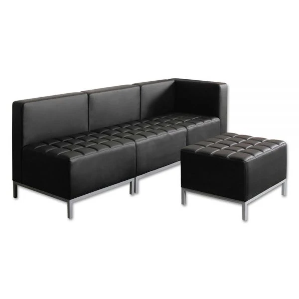 Alera QUB Series Corner Sectional, 26.38w X 26.38d X 30.5h, Black 4 Alera QUB Series Corner Sectional, 26.38w X 26.38d X 30.5h, Black - Image 4