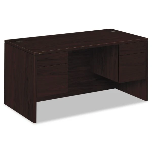 HON 10500 Series Double Pedestal Desk, 60" X 30" X 29.5", Mahogany 1 HON 10500 Series Double Pedestal Desk, 60" X 30" X 29.5", Mahogany