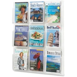 Safco Reveal Clear Literature Displays, 9 Compartments, 30w X 2d X 36.75h, Clear 12 Safco Reveal Clear Literature Displays, 9 Compartments, 30w X 2d X 36.75h, Clear -office furniture sale e0f57f970ae0d359a4c53661e1c495e357